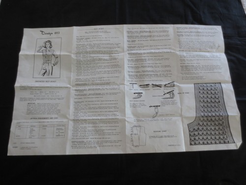 Ladies CROCHETED VEST-JACKET PATTERN ONLY - Sizes 8-10, 12-14 - Design 892 - Picture 2 of 4