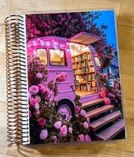 Pink Mobile Library  Cover Set 4 use with Erin Condren A5 Coil Spiral Planner-