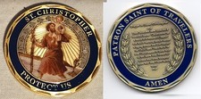 ST CHRISTOPHER Coin Medal Religion Safety Stay Safe Hope New Pope Leo USA Church