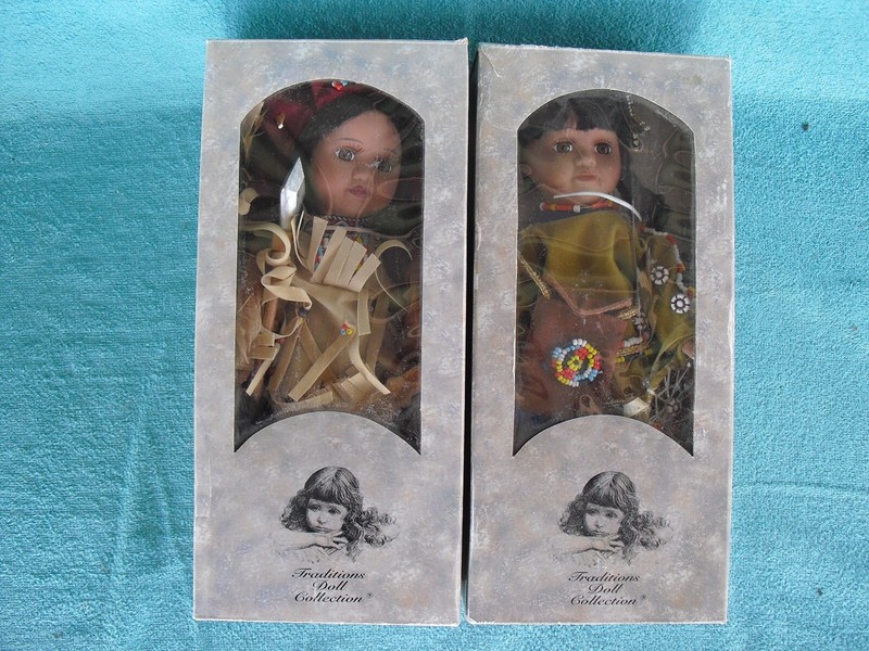 Rare Traditions Dolls Collection - Native American - Little Chief and Quite Rain