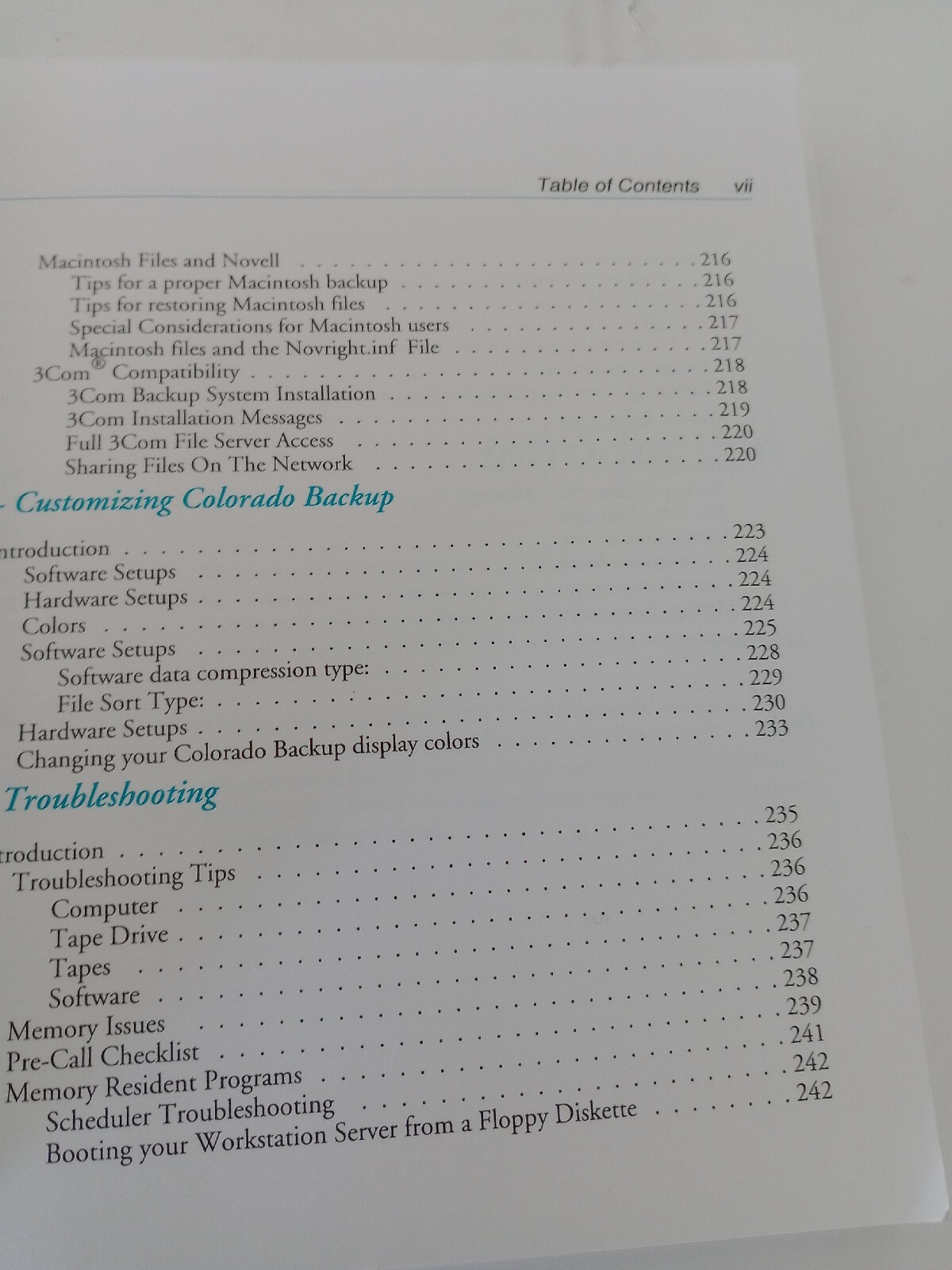 Vintage 1992 Colorado Tape Backup Software Users Guide For DOS PC ...