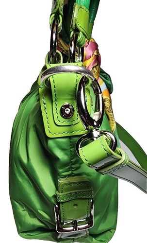 BRIGHTON MY FLAT IN LONDON UPTON PARK  NYLON & LEATHER SM SCARF TOTE CROSSBODY - Picture 11 of 20