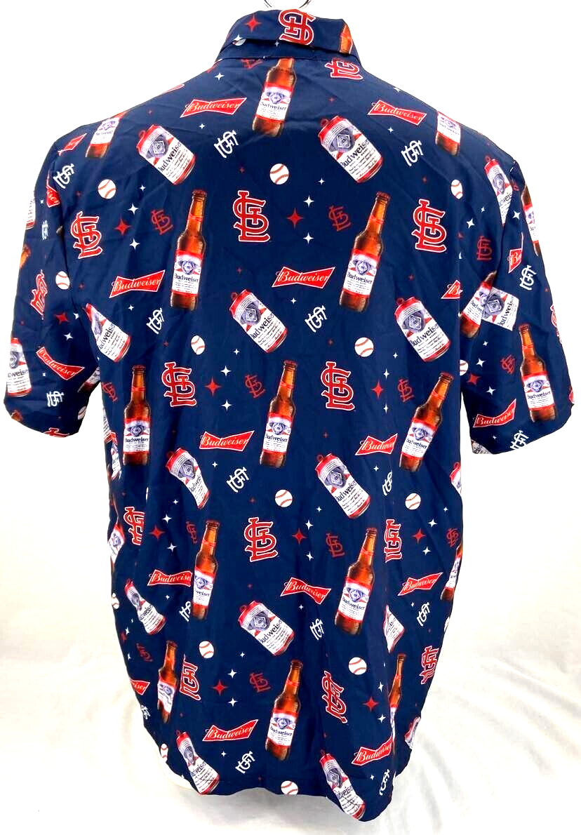 Saint Louis Cardinals STL SS Collar Button Down Budweiser