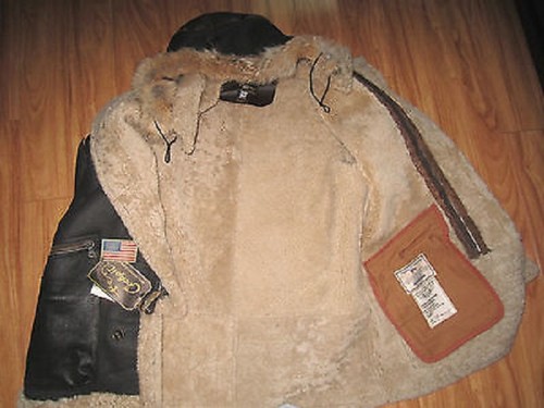 Cockpit USA (formerly Avirex Ltd) B-7 Flight jacket parka NWT sheepskin 34-52 - Picture 7 of 12