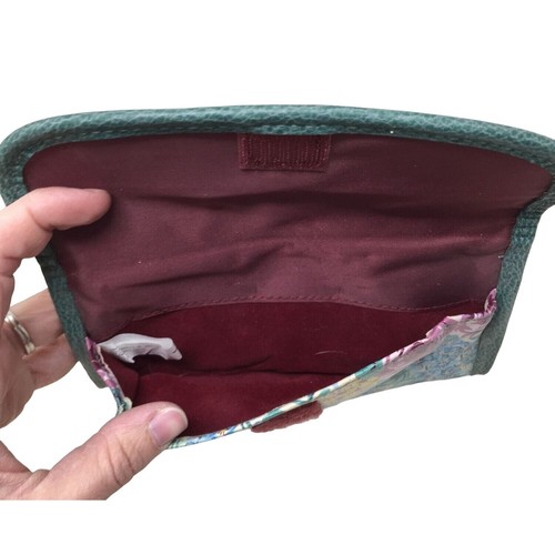 Teal and Purple Floral Print and Textured Solid Sunglasses or Glasses Case - Picture 4 of 7