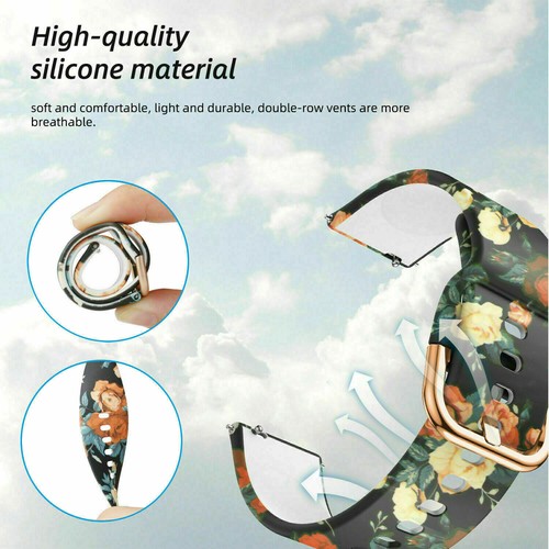 20/22mm silicone Band Strap for Samsung Galaxy Watch 42/46mm 40/44mm Active 2 S3 - Picture 35 of 61