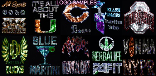 Custom bling T shirt V neck Sequins Glitter Logo Tee No rhinestones sparkly - Picture 7 of 9