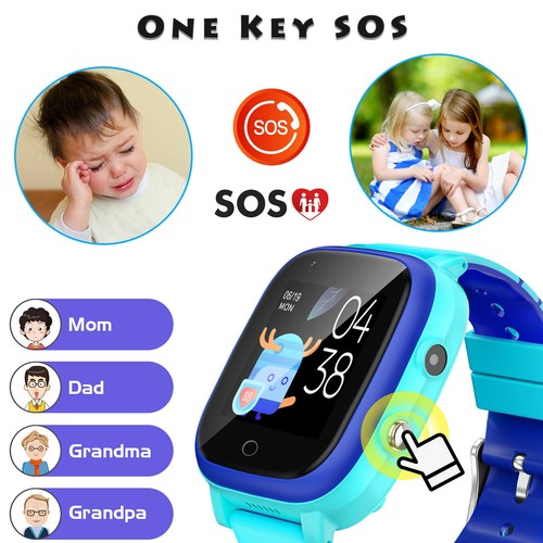 4G Wifi Anti-verlorene Kinder Smartwatch Telefon Kamera Videoanruf SOS GPS - Bild 6 von 57