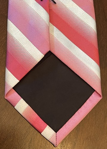 J. Ferrar Pink 100% Polyester Men’s Neck Tie Made In China - Picture 2 of 9