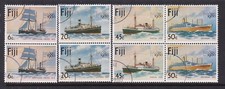 FIJI.... 1980 'London80' stamps Exhibition set in cto pairs (Ships)