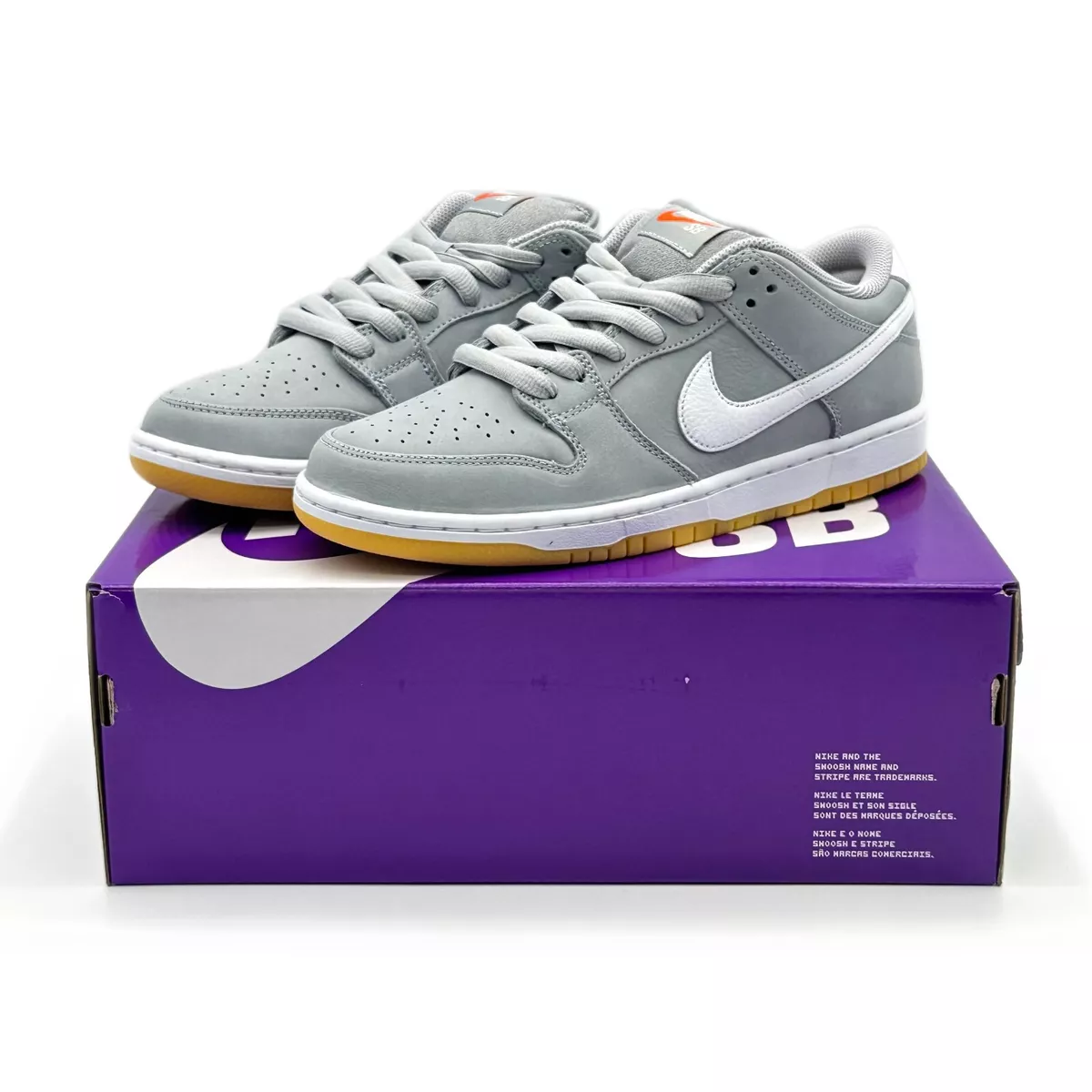 DV5464-001 Nike SB Dunk Low Orange Label Grey Gum Cool Wolf Gray Light  (Men's)