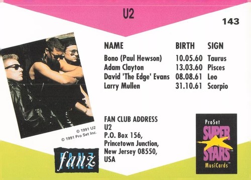 1991 Pro Set SuperStars MusiCards UK Edition U Pick 1 - 150 - Bild 287 von 301