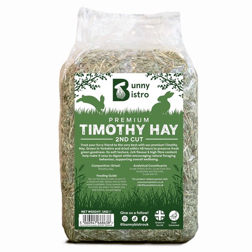 Bunny Bistro Super Soft Timothy Hay 2nd Cut 1kg-4kg | Rabbit & Guinea Pig Food - Picture 6 of 9