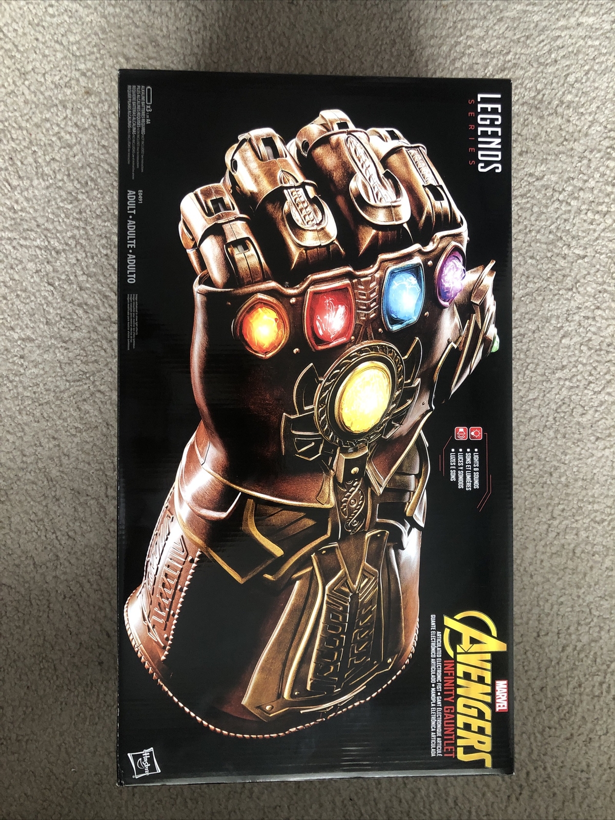 marvel legends series infinity gauntlet articulated electronic fist playset