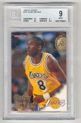 1996-97 NBA Hoops Kobe Bryant Rookie Card RC #281 BGS 9 Mint