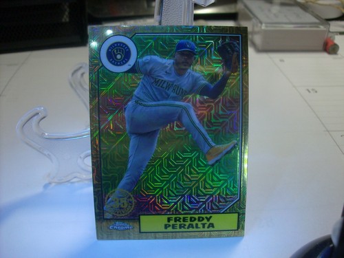 2022 Topps 1987 Topps 35th Anniversary Chrome  #T87C2-48 - Freddy Peralta 22-080 - Picture 1 of 2