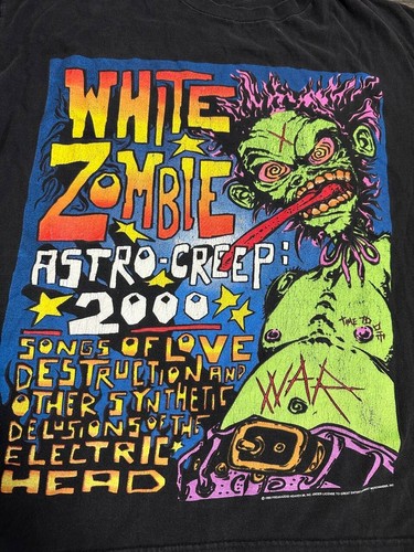 Vintage WHITE ZOMBIE Astro-Creep T-Shirt men 1995 2-sided Large - Picture 2 of 10