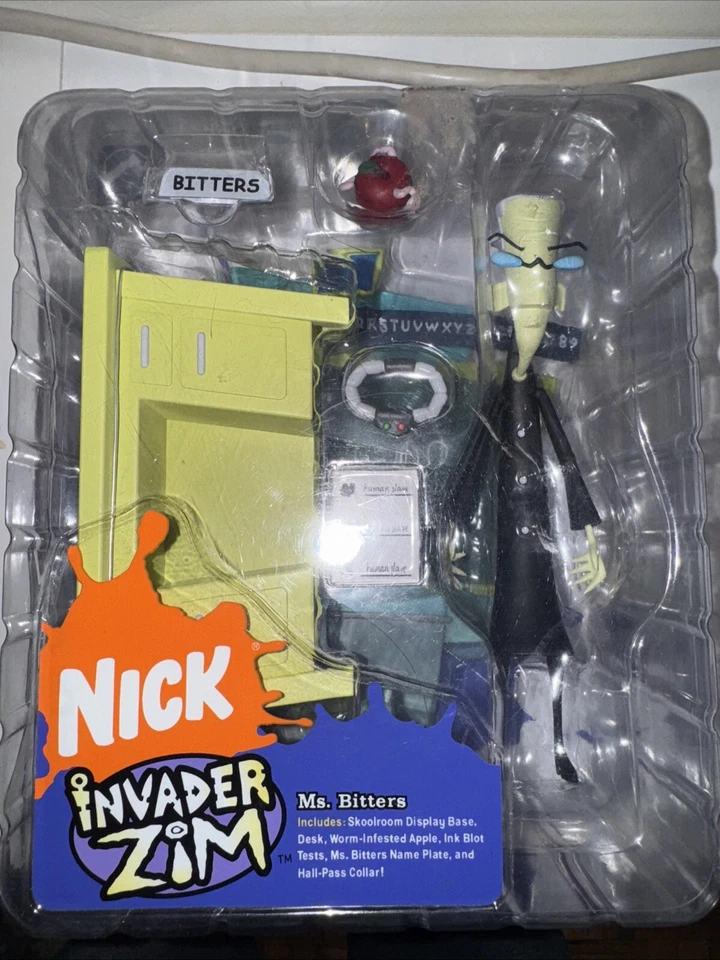 Palisades Nick Ms Bitters  “Invader Zim” Series 1 Action Figure sealed in box - Image 2 of 4