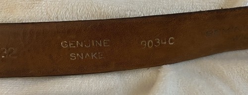 Genuine Snake Belt with Horse Buckle | Seminole Trading Post Inc | Size 32 - Picture 4 of 10