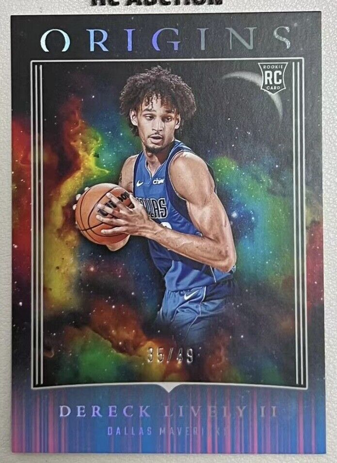 Dereck Lively ll 2023-24 Panini Origins 35/49 Neon Stripes  RC Mavericks #28