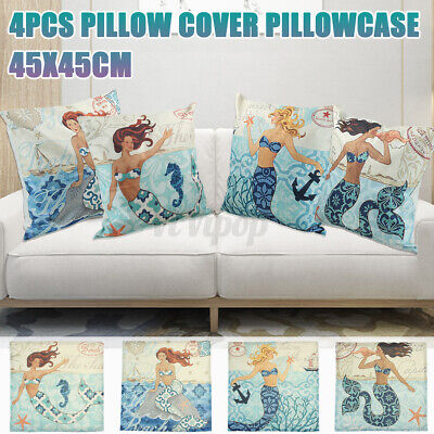 4pcs cushion pillow covers cushion covers ocean mermaid 4pcs cushion pillow covers cushion covers ocean mermaid