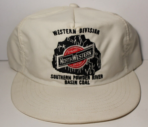 90s Northwestern Chicago System Southern Powder River Basin Coal Railroad Hat US - Picture 4 of 20