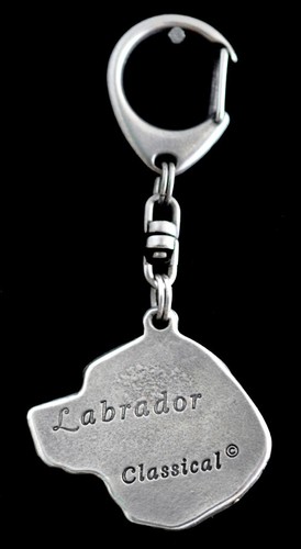 Labrador Retriever - Silver Plated Keychain With Dog, Handbag Decor - Picture 9 of 9