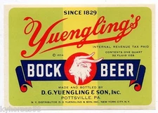 Yuengling's Bock Beer Label Refrigerator Magnet 