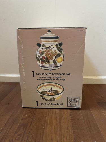 New Exclusive Tabletops Gallery 3.8 Gallon Beverage Crock With Lid Dispenser - Picture 3 of 3