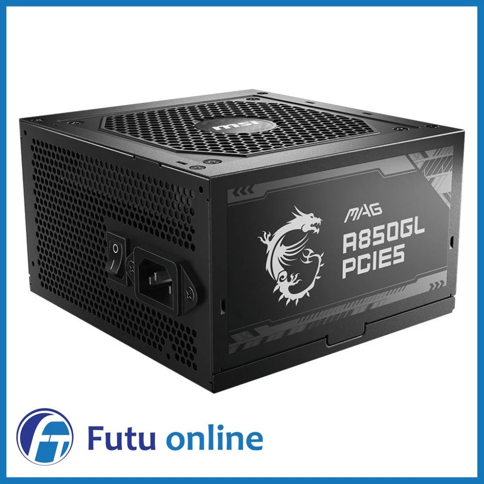 MSI MAG A850GL PCIE5 850W 80 PLUS Gold Fully Modular Power Supply