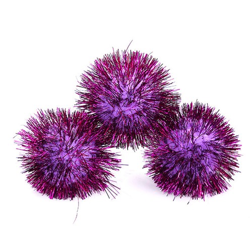  30 Stück bunte Mini funkelnde Glitzer Lametta Kugeln kleine Bommelbälle für Katzenspielzeug - Bild 11 von 12