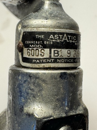 Vintage lata 40. Astatic 600 chromowany mikrofon rakietowy płetwy rekina rzadki - Zdjęcie 6 z 15