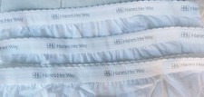 Vintage Hanes Her Way Cotton Hi Cut Briefs Comfort Soft Panties White Sz7 3pr