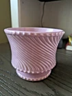 Vintage 1960s McCoy Pottery Lavender Swirl Jardiniere Round Footed Planter USA
