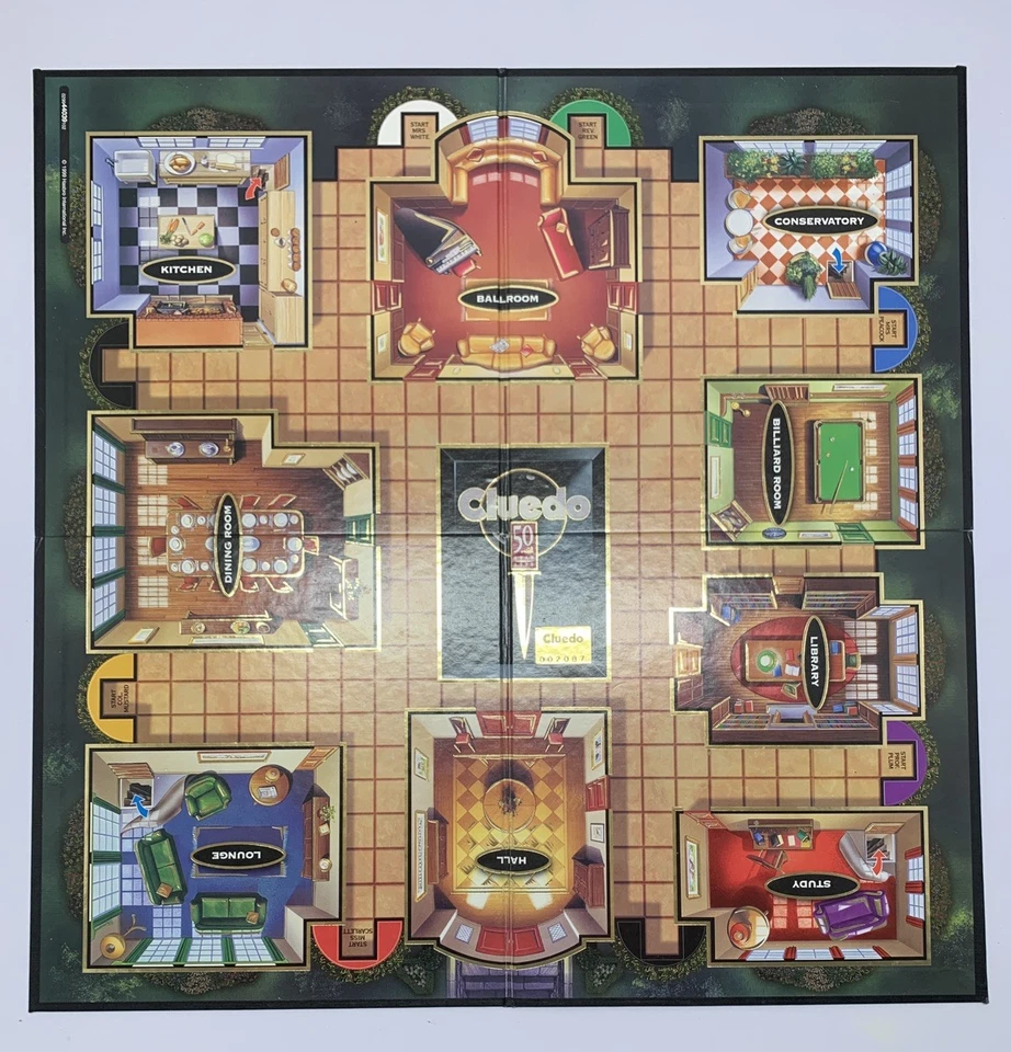 Cluedo 50th Anniversary Edition 1999 Board Game Hasbro 100% Complete Vintage - Image 4 of 4