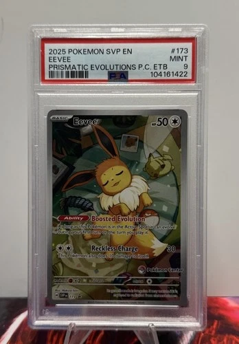 2023 Pokemon SVP Eevee #173 Prismatic Evolution Pokemon Center ETB Promo PSA 9