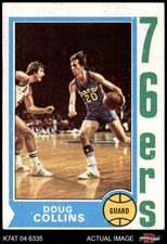 1974 Topps #129 Doug Collins 76ers RC Illinois St 4 - VG/EX