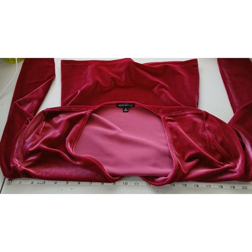 J. Crew Mercantile Red Velvet Faux Wrap Blouse Womens MD Work Holiday Glam Goth - Picture 8 of 10