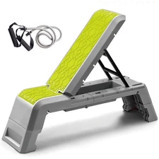 LeikeFitness Home Gym Set: Step Bench, Adjustable Dumbbells & Weight Bench