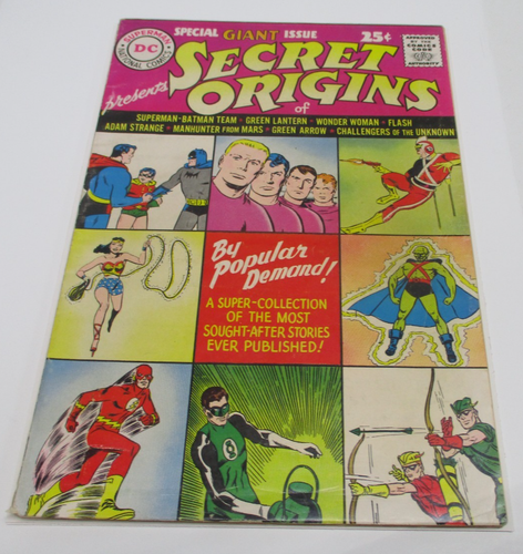 1961 SECRET ORIGINS # 1 VG DC Comics WONDER WOMAN Flash SUPERMAN BATMAN ...