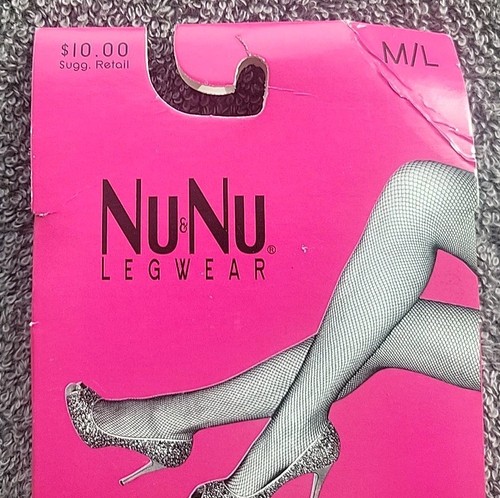 Collant nero a rete in pizzo Nu & Nu nuovo in confezione taglia M/L spedizione gratuita. - Foto 4 di 5