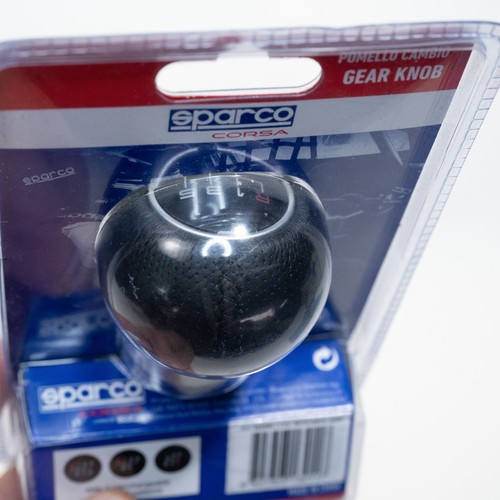 Sparco Corsa Gear Stick Knob Pomello Cambio Universal Black Leather - NEW - Bild 5 von 7