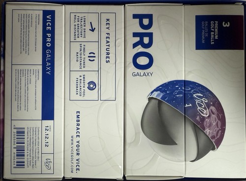 Vice Golf Pro GALAXY Drip Golf Balls - Special Edition 12 Balls 1 Dozen NEW - Picture 3 of 4