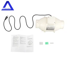 4 Inch 280 CFM Inline Ventilation Exhaust Blower Fans for Kitchen Hydroponics