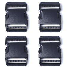 4PCS 2 Inch Plastic Buckle, Heavy Duty Dual Adjustable Side Quick Release Mil...