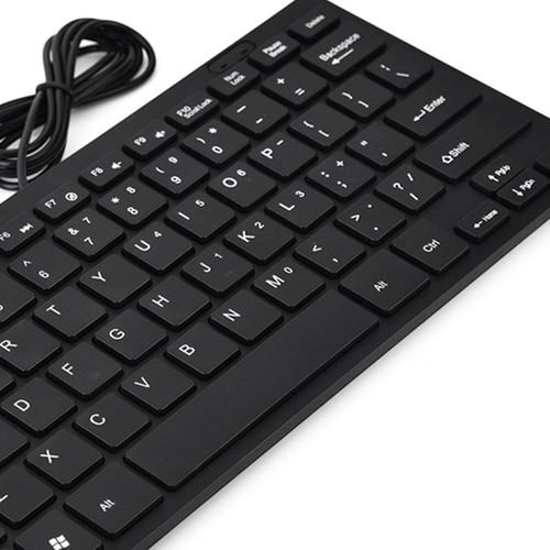 Mini USB Slim Wired 78 Keys Small Super Thin Compact Keyboard For Desktop BEA - Picture 18 of 22