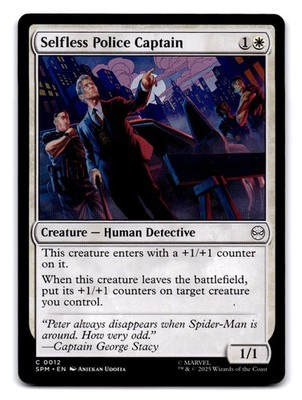 Selfless Police Captain 12 Common Marvel's Spider-Man Magic: The Gathering NM