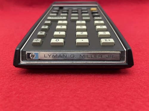 VINTAGE HEWLETT PACKARD 45 CALCULATOR EARLY MODEL TIMER HP EMPLOYEE BADGE TESTED - Picture 8 of 24