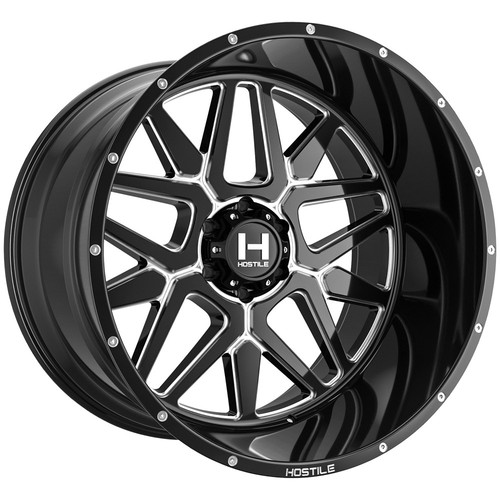 Hostile H128 Diablo 20x9 6x135 +12mm Black/Milled Wheel Rim 20" Inch