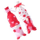 2 Stück Valentinstag Weinflasche Dekore Flaschenhalter Desktop-Dekorationen